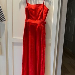 Red Linen J.Crew Jumpsuit, Size 6